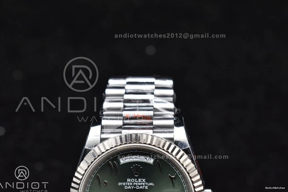 Steel SS President 722 904L V3 UrbanStyle Weight) 40 VR3255 Green DayDate Arabic JDF Dial on (Gain Bracelet 0718